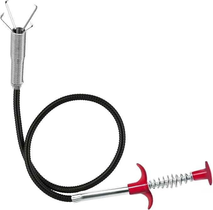 33 Inch Drain Snake Clog Remover Tool, Flexible Grabber Claw Pick Up Reacher Tool for Kitchen/Bathtub/Sewer/Toilet
