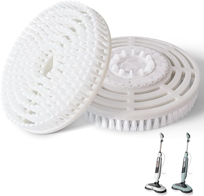 2 Pack Upgraded Steam Mop Brush Pads for Shark Steam & Scrub Mop | Powerful Short Bristle for Deep Clean & Polish Hard Floors, Compatible with Shark S8201, S8001, S8002BRN, S7001 series