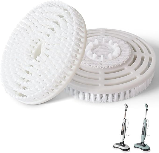 2 Pack Upgraded Steam Mop Brush Pads for Shark Steam & Scrub Mop | Powerful Short Bristle for Deep Clean & Polish Hard Floors, Compatible with Shark S8201, S8001, S8002BRN, S7001 series