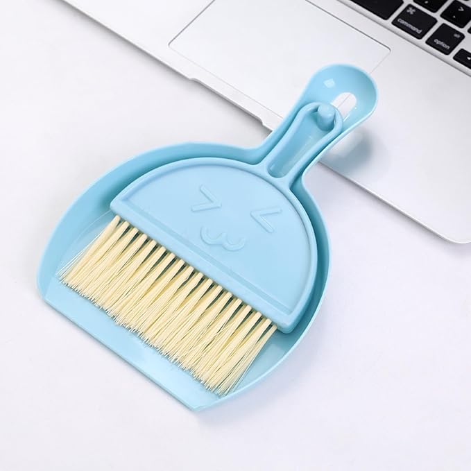 TAORANJU Small Broom and Dustpan Set, Portable Mini Dustpan and Brush Set, Lightweight Dust Pan and Brush Set, Desktop Cleaning Supplies for Tabletop, Keyboard, Small Space and Pet Areas