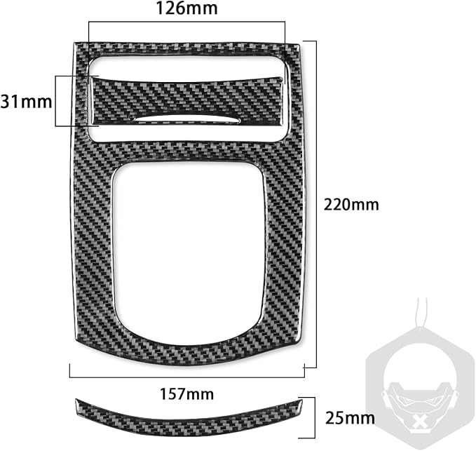 Real Carbon Fiber Trim for Infiniti Accessories | for G37 G25 Q60 Q40 X 2011-2015 Sedan Coupe Convertible Center Console Gear Shift Panel Interior Thick Overlay Decal - A
