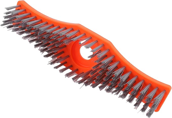 Eujgoov Brush, Heavy Duty Scrubber with Long Handle for Efficient Yard Maintenance, Multi Angle Design for Deck Patio Driveway Tile Concrete Outdoor Indoor Use