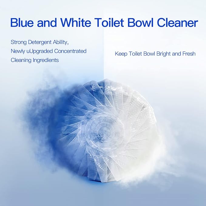 KIISIISO Toilet Bowl Cleaners, Long-Lasting 28 PACK Blue&White, Commercial Household Bathroom Cleaner,Automatic Toilet Tank Cleaners, Multipurpose Janitorial Deodorizers