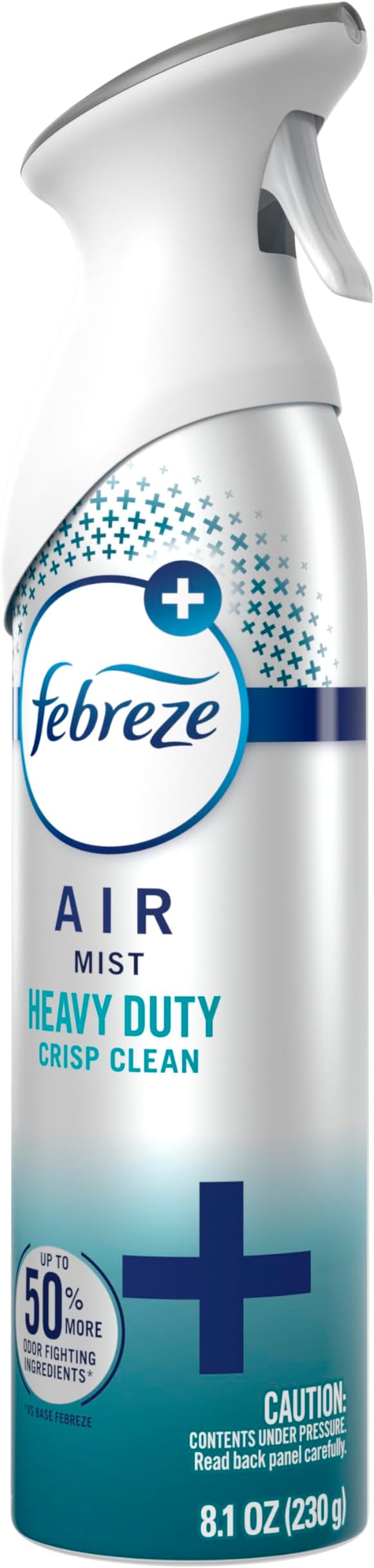 Febreze Air Mist, Air Freshener Spray, Odor Fighting Room Spray, Deodorizer for Home Bathroom Kitchen Office Apartment Dorm Room Classroom, Heavy Duty Crisp Clean Scent, 8.1oz, (Pack of 6)