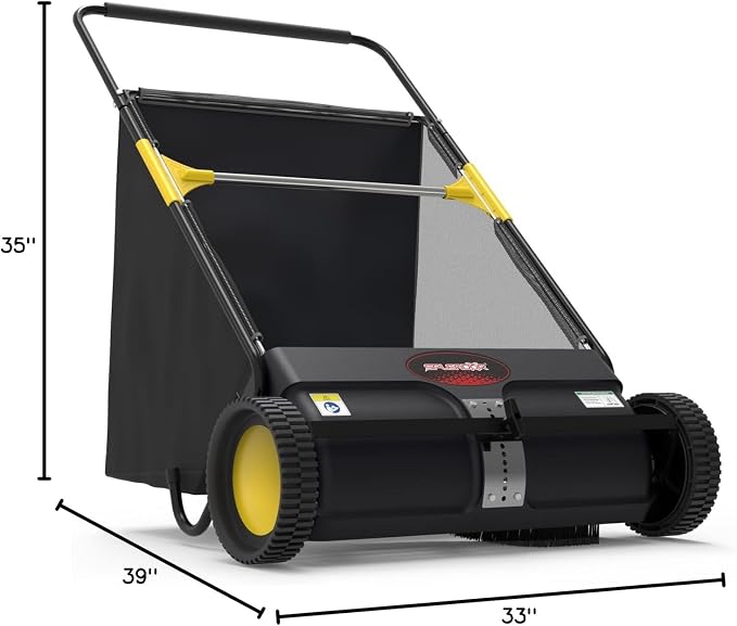SPLENDOR LS-650A2 26-Inch Walk-behaind Push Lawn Sweeper Yard Sweeper Road Sweeper