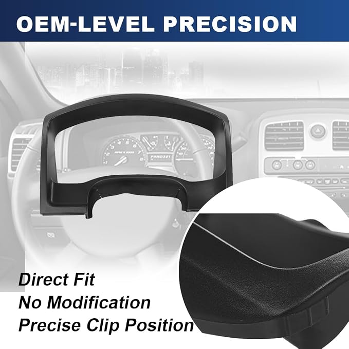 PIT66 Instrument Cluster Dash Trim Bezel Compatible with Chevy Colorado/GMC Canyon 2004 2005 2006 2007 2008 2009 2010 2011 2012