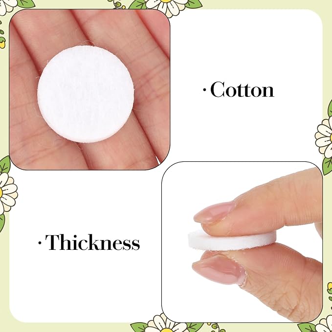 100 PCS Air Filter Scent Pads Unscented Essential Oil Pads 23 Mm Car Air Freshener Refill Felt Pad Universal Diffuser Refill Pad for Vent Clips, Home, Car Use