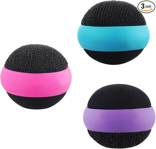 3 Pack Dual Action Touch Screen Glass Cleaner Cleaning Ball for iPad/Tablet/Smart Phone/Laptop/Computer/TV/Monitor Blue+Rose red+Purple