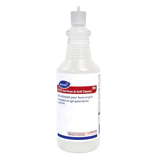 Diversey 94271490 SUMA Gel Oven & Grill Cleaner, Heavy Duty Grease Remover, Commercial Kitchen Cleaner, Ready-to-Use Gel, Unscented, 32-Ounce