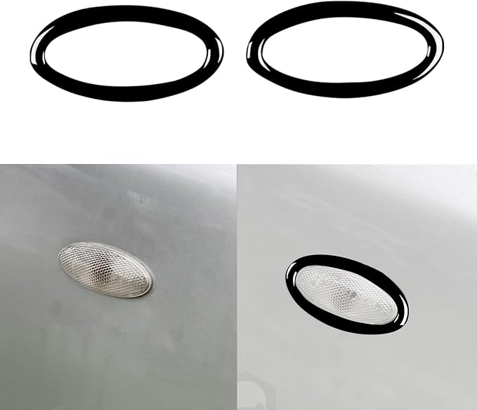 Glossy Bright Piano Black Car Headframe Light Panel Indicator Light Ring Frame Sticker Exterior Trim Compatible with Toyota Corolla 2009 2010 2011 2012 2013 Auto Trim Accessories