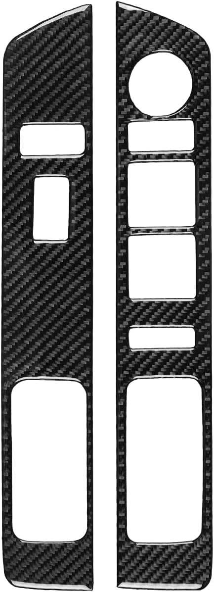 Carbon Fiber Front Door Stickers Fit for Ford Expedition 2007-2014 | for 2007 2008 2009 2010 2011 2012 2013 2014 | Trim Front Door Control | Accessories | Thick Overlay