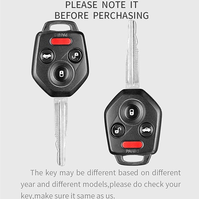 HIGH FLYING for Subaru WRX STI 2015-2021 Car Accessories Key Cases Protector Cover Real Carbon Fiber RED