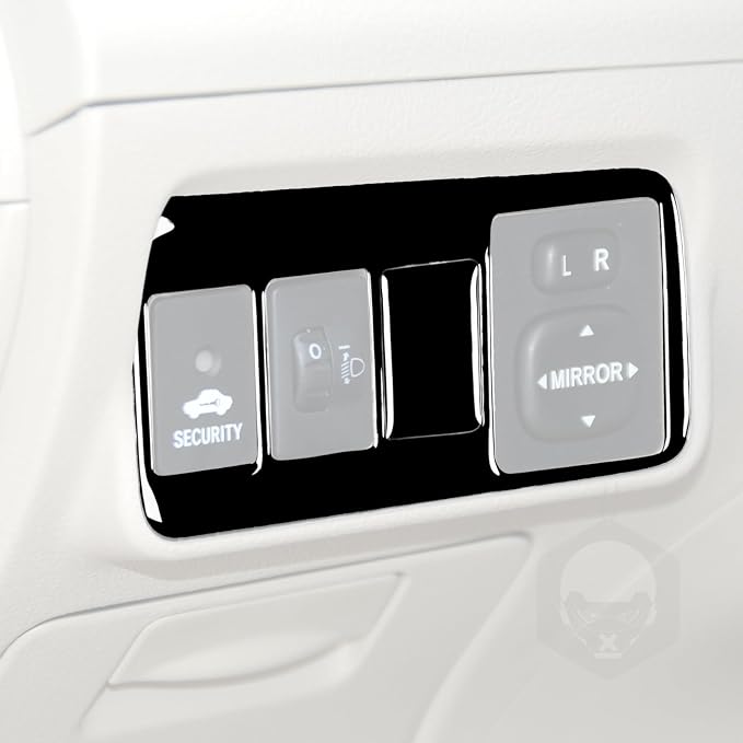 Glossy Bright Piano Black Car Driver Side Headlight Switch/Rearview Mirror Control Panel Sticker Interior Trim Compatible with Toyota Corolla 2009 2010 2011 2012 2013 Auto Trim Accessories