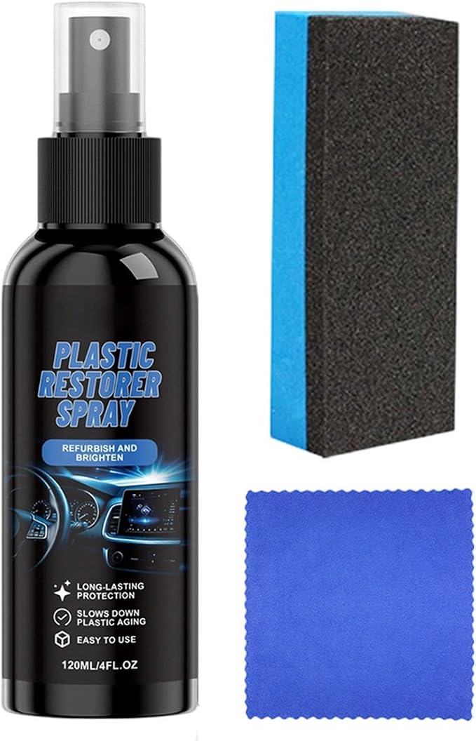 Car Interior Cleaner Detailing Polishing Coating | 120ml Trim Restorer Dust Spray for Automotive Truck SUV Sedan Exterior Bumper Door Panels Dashboard Seat