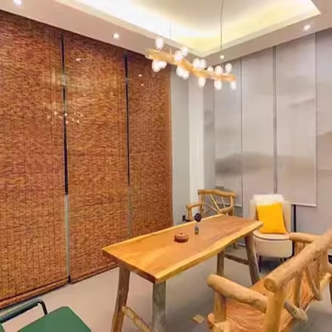 Outdoor Roller Blinds, Retro Bamboo Roll-Up Shades Anti-UV And Waterproof, Bamboo Blinds For Indoor/Outdoor Porch Privacy, Lifting, Sun Protection 18" 24" 36" 48" 56" 60" 72"W, Cordless ( Size : 38x96