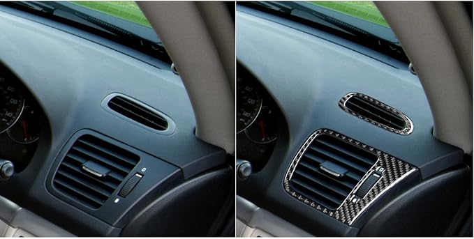 JKYUKU Real Carbon Fiber for Subaru Accessories Dashboard Both Sides Air | for Legacy/Outback 2005-2009, Black Dashboard Both Sides Air Vent Wind Outlet Frame Trim Sticker, Premium Sporty Look