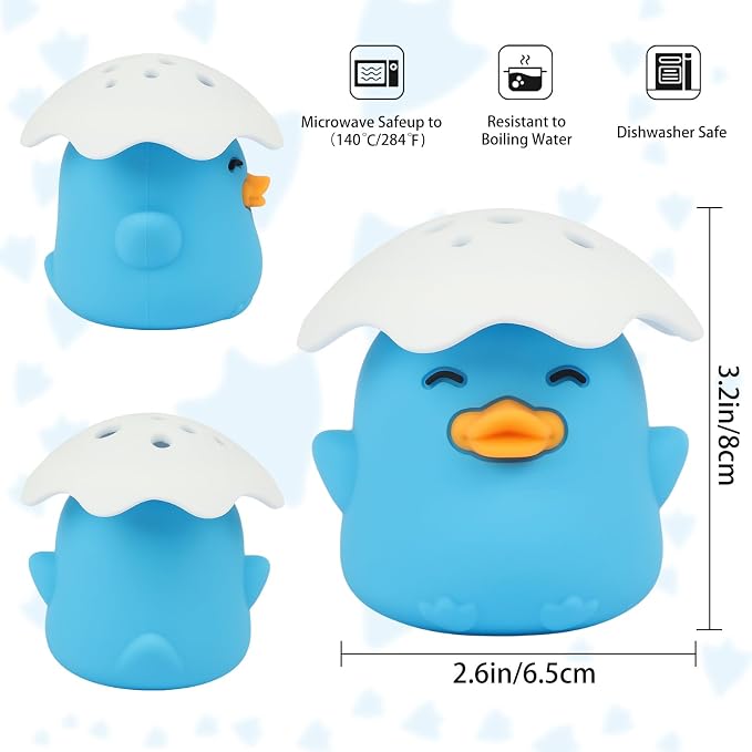 NEW Microwave Steam Cleaner, Duck Microwave Cleaner, Just Add Vinegar and Water, Cut Cleaning Time by Half, Kitchen Gifts Accessories Gadgets (Blue)