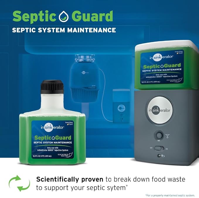 INSINKERATOR Evolution Septic Guard 3/4 HP Garbage Disposal, Advanced Series EZ Connect Continuous Feed Food Waste Disposer and INSINKERATOR BOOST System with Septic Guard