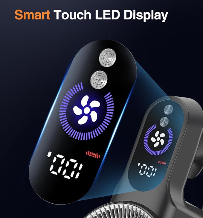 Natrogix Cordless Vacuum Cleaner, Stick Vacuum Cordless Lightweight, 45Mins Runtime, 3 Suction Modes, Smart Display, Wall-Mounted Charging, Vacuum Cleaners for Home Pet Hair, Carpet, Hardwood Floor