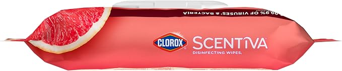 Clorox Scentiva Disinfecting Wipes, Grapefruit and Orange Blossom, 75 Ct., Pack of 3 (Pack May vary)