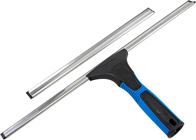 Unger Professional Connect and Clean 18” EZ Change Window & Glass Cleaning Squeegee,Large-and Small Windows,Rubber Blade Tool for Streak-Free Results,Includes 12” Channel,(Pack of 6)