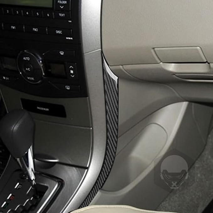 Gear Shift Side Trim for Toyota Corolla 2009-2013 Accessories Black | Soft Carbon Fiber | Upgrades for Car | Only for Left-Hand Drive | Anti-Scratch | Sporty Style