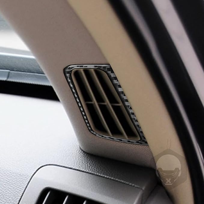 Real Carbon Fiber Trim for Infiniti Accessories | for G35 G37 G25 Q60 Q40 2007-2015 X S Sedan Coupe Convertible Defogger Air Vent Outlet Frame Interior Thick Overlay Decal