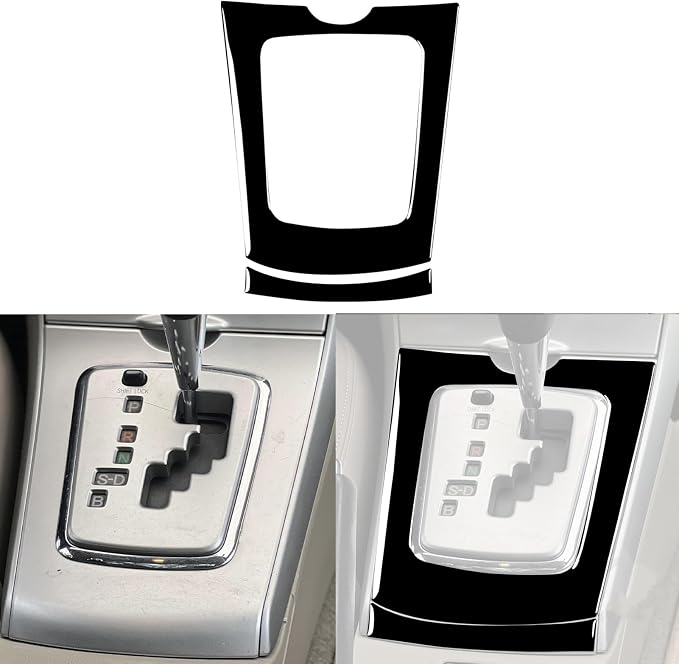 Glossy Bright Piano Black Car Center Console Shifter Transmission Panel External Cover Sticker Interior Trim Compatible with Toyota Corolla 2009 2010 2011 2012 2013 Auto Trim Accessories