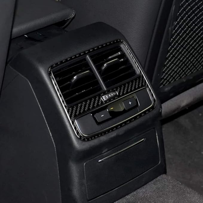 Real Carbon Fiber Trim for Audi Accessories | for B9 A4 S4 A5 S5 2020-2025 / RS5 2021-2025 Rear Air Vent Frame Interior Thick Overlay Decal
