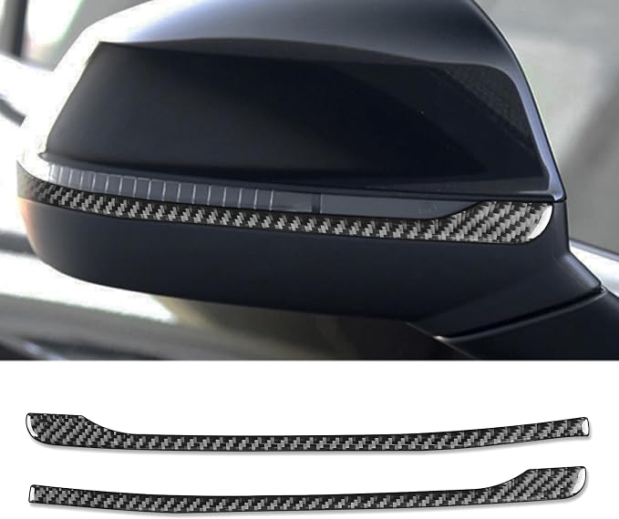 Real Carbon Fiber Trim for Audi 80A Q5 Accessories | for SQ5 2018-2025 Dash Sides Rearview Mirror Strip Cover Sticker Exterior Thick Overlay Decal