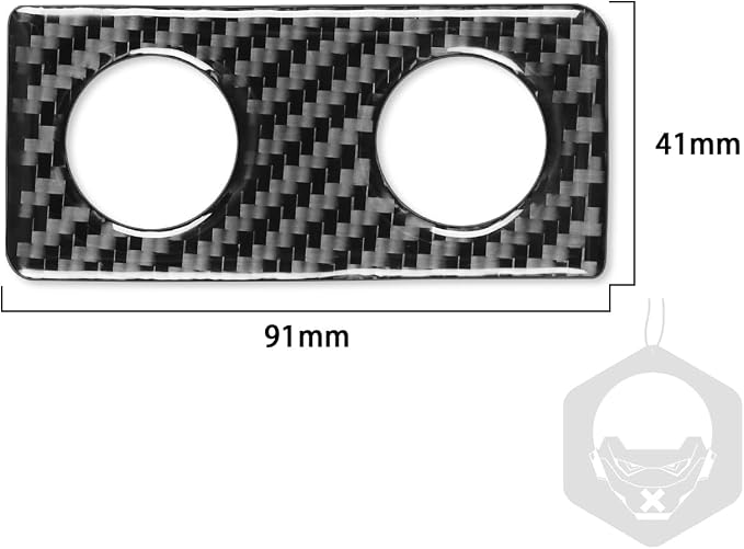 Real Carbon Fiber Trim for Infiniti Accessories | for G35 G37 X S 2007 2008 2009 2010 Center Console Seat Heating Button Cover Interior Thick Overlay Decal