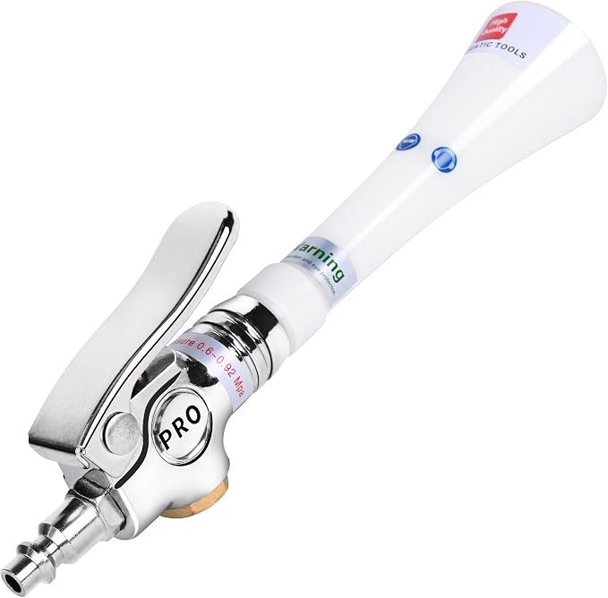 Upgraded Portable Car Cleaning Gun Detailing Interior Dry Air Blow Gun with Tapered Nozzle High Pressure Blower Cleaning Tool for Car Surfaces Quickly Blasts Dust, Works with Air Compressor