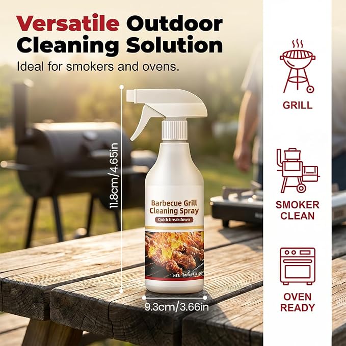 AIIONP Fast Acting Heavy Duty Grill Degreaser Spray, 2026 New Grill Cleaner, Multi Purpose Kitchen Degreaser Spray, Durable Oven and Grill Cleaner for Outdoor Cooking Areas (2)