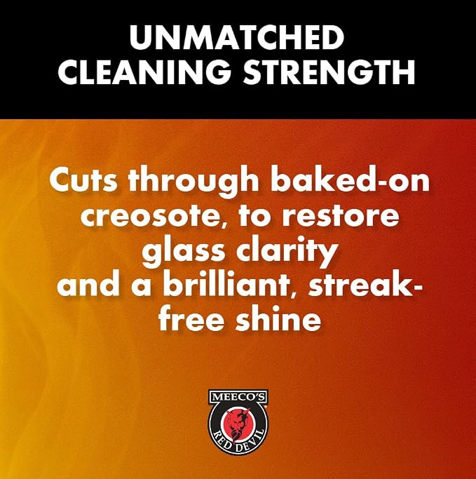 MEECO'S RED DEVIL 701 Wood Stove Glass Cleaner - Removes Creosote, Soot & Smoke from Wood, Pellet, Coal Stoves & Fireplace Inserts (2 Pack, 16 fl oz Each) - Made in the USA