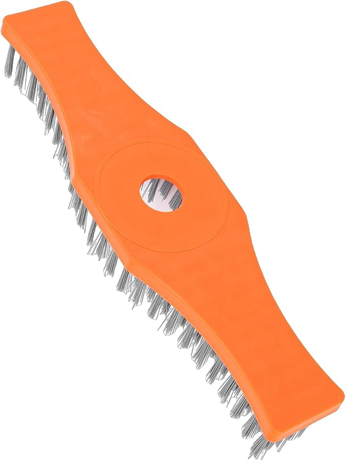 Eujgoov Brush, Heavy Duty Scrubber with Long Handle for Efficient Yard Maintenance, Multi Angle Design for Deck Patio Driveway Tile Concrete Outdoor Indoor Use