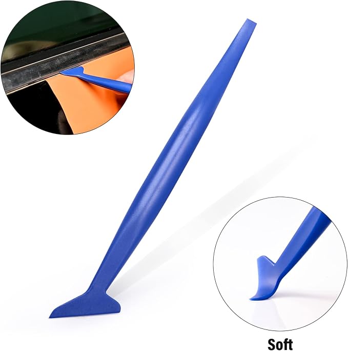 Gomake Vehicle Vinyl Wrap Window Tint Film Tool Kit Include 4 Inch Felt Squeegee, Retractable 9mm Utility Knife and Blades, Zippy Vinyl Cutter and Mini Go Corner Squeegee for Car Wrapping