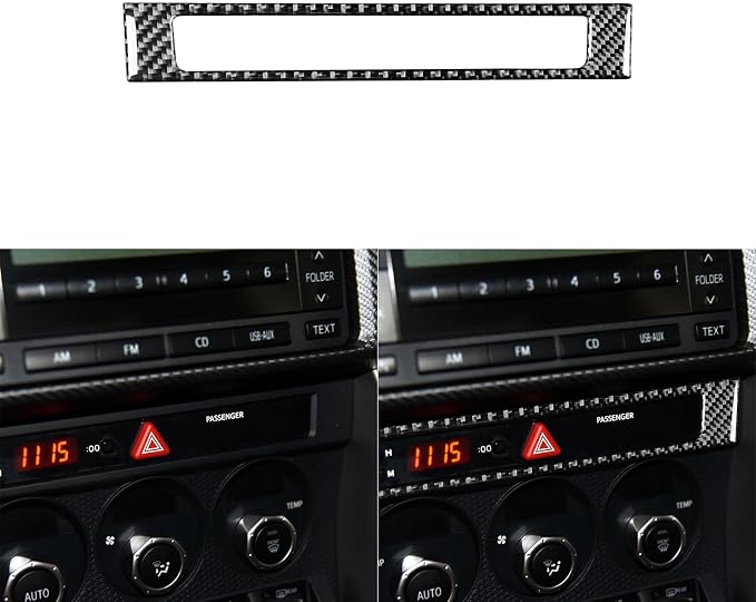 Real Carbon Fiber Trim for Subaru Accessories | for BRZ/Scion FR-S/Toyota 86 2016 2017 2018 2019 2020 Hazard Light Switch Button Panel Cover Interior Thick Overlay Decal
