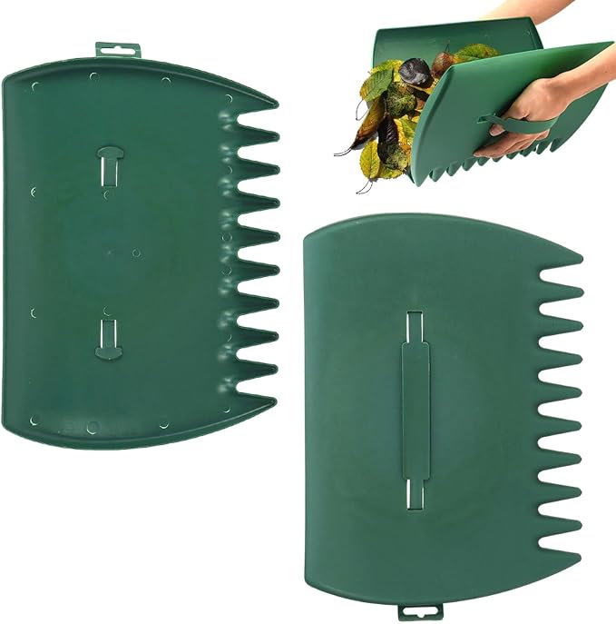 2pcs Leaf Scoops Hand Rakes,Leaf Grabber for Picking Up Yard Leaves Lawn,Garbage,Grass Clippings,Lightweight & Efficient Leaves Picker,Garden Shovel Tool Leaf-Claw Collector