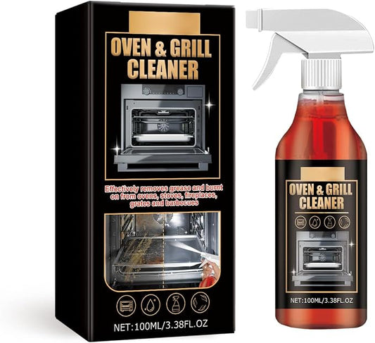 Oven & Grill Foam Cleaner 3.38 fl.oz, Degreaser Spray | Foam cleaner and degreaser spray for ovens, grills, stoves and grates, helps break down grease and food residue, 3.38 fl.oz