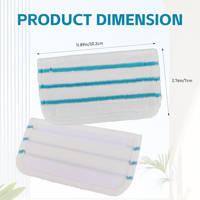 Steam Mop Pads Compatible with Black+Decker Steam Mop SM1600, SM1610, SM1620, HSM13E1, HSMC1300FX, HSMC1321, HSMC1361SG SMP20 - Washable Pads Replacement for Floor Cleaning - 8Pack