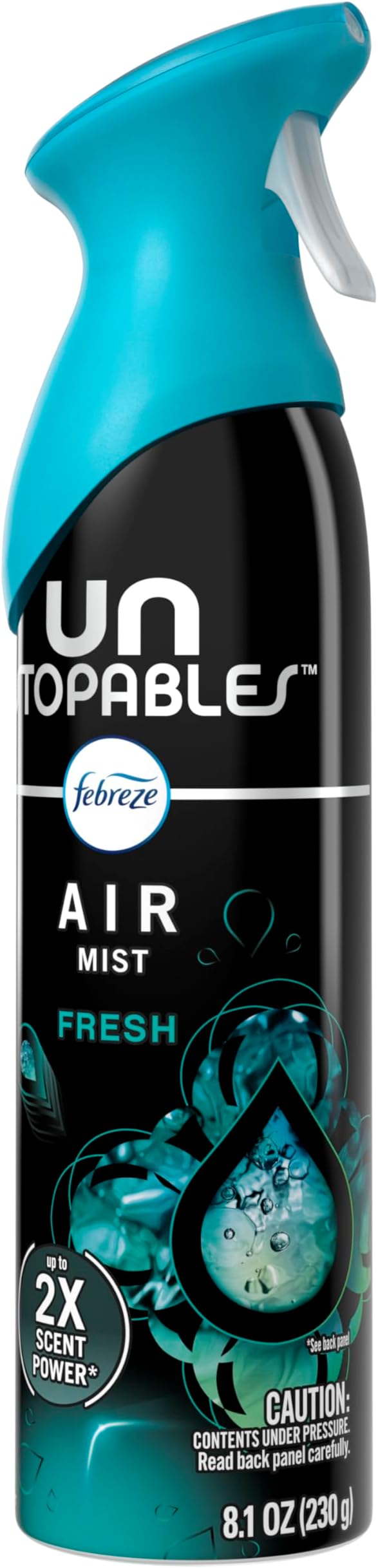 Febreze Air Mist, Air Freshener Spray, Odor Fighting Room Spray, Deodorizer for Home Bathroom Kitchen Office Apartment Dorm Room Classroom, Unstopables Fresh Scent, 8.1oz