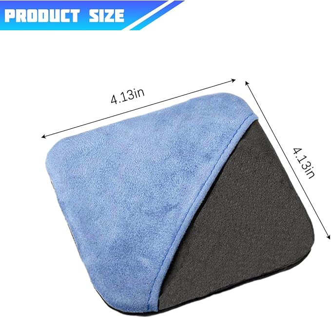 Car Screen Cleaner, Microfiber Cloth Vehicle Touchscreen Cleaning Wipes, Foldable Automotive Interior Cleaning Pad Accessory for Dashboard LCD Display, Universal for Truck SUV RV (Square/Blue)