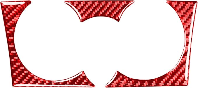 Red Real Carbon Fiber Car Air Conditioner A/C Control Button Trim Stickers Decals Compatible with Scion FR-S 2013 2014 2015 2016 / Toyota 86 2017 2018 2019 2020 Accessories