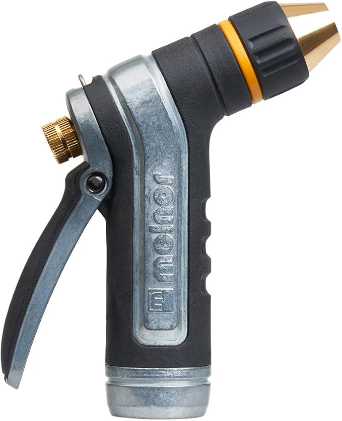 Melnor 65019-AMZ XT Metal Nozzle with QuickConnect Product Adapter Set, Adjustable Tip, Heavyweight Rear Trigger