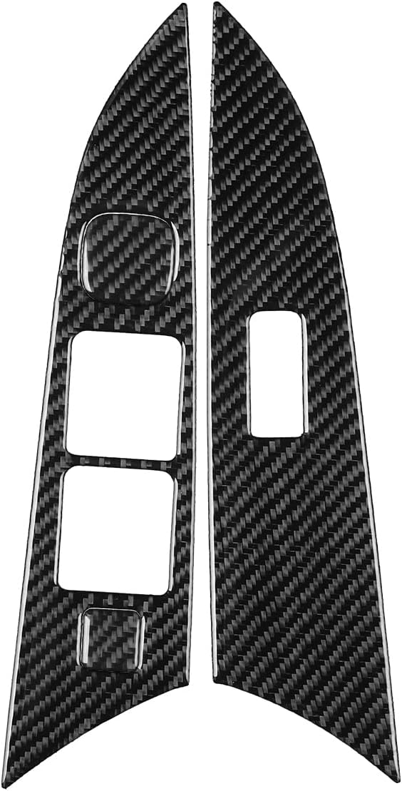 Fit for Mazda 3 2004-2009 Carbon Fiber Door Window Switch Stickers | Door Window Switch Panel Trim Decorations | Accessories | Anti-scratch | Self-adhesive