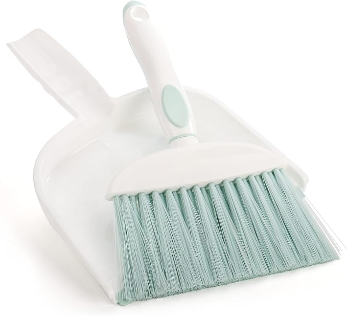 Frcctre 3 Pack Small Dustpan and Brush Set, Multipurpose Plastic Small Hand Whisk Broom and Dustpan Set Cleaning Sweep Tools for Desk Car Keyboard Countertop Home Kitchen