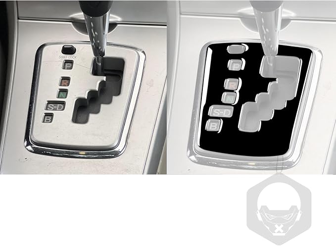 Glossy Bright Piano Black Car Center Console Shifter Transmission Panel Gear Cover Decoration Sticker Interior Trim Compatible with Toyota Corolla 2009 2010 2011 2012 2013 Auto Trim Accessories