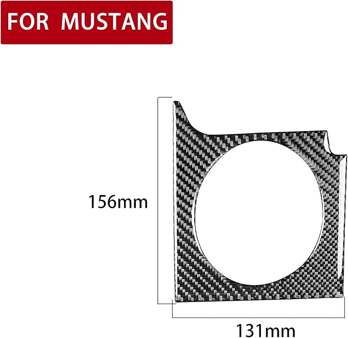 Real Carbon Fiber Trim for Ford Mustang GT Shelby Accessories | for 2005 2006 2007 2008 2009，Co-pilot Right Side Wind Outlet Air Vent，Thick Overlay Sticker Decal