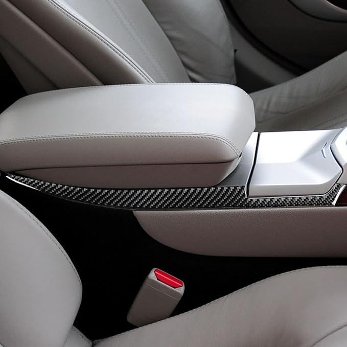 Real Carbon Fiber Trim for Cadillac CTS Accessories | for 2008 2009 2010 2011 2012 2013 Armrest Box Decoration Panel Sticker Interior Thick Overlay Decal