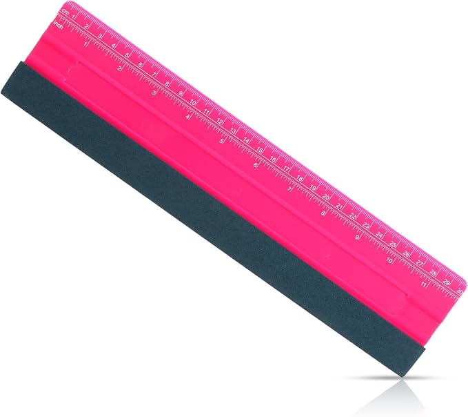 Wallpaper Smoothing Tool, Professional Vinyl Squeegee with Ruler Felt Squeegee for Vinyl Decals Sticker Paper Wallpaper Window Film Tools (12inch)